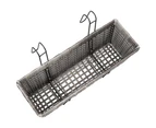 vidaXL Balcony Raised Beds 2 pcs 50 cm Grey Poly Rattan