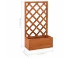 vidaXL Garden Trellis Planter Orange 50x25x90 cm Solid Firwood