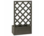 vidaXL Garden Trellis Planter Orange 50x25x90 cm Solid Firwood