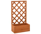 vidaXL Garden Trellis Planter Orange 50x25x90 cm Solid Firwood