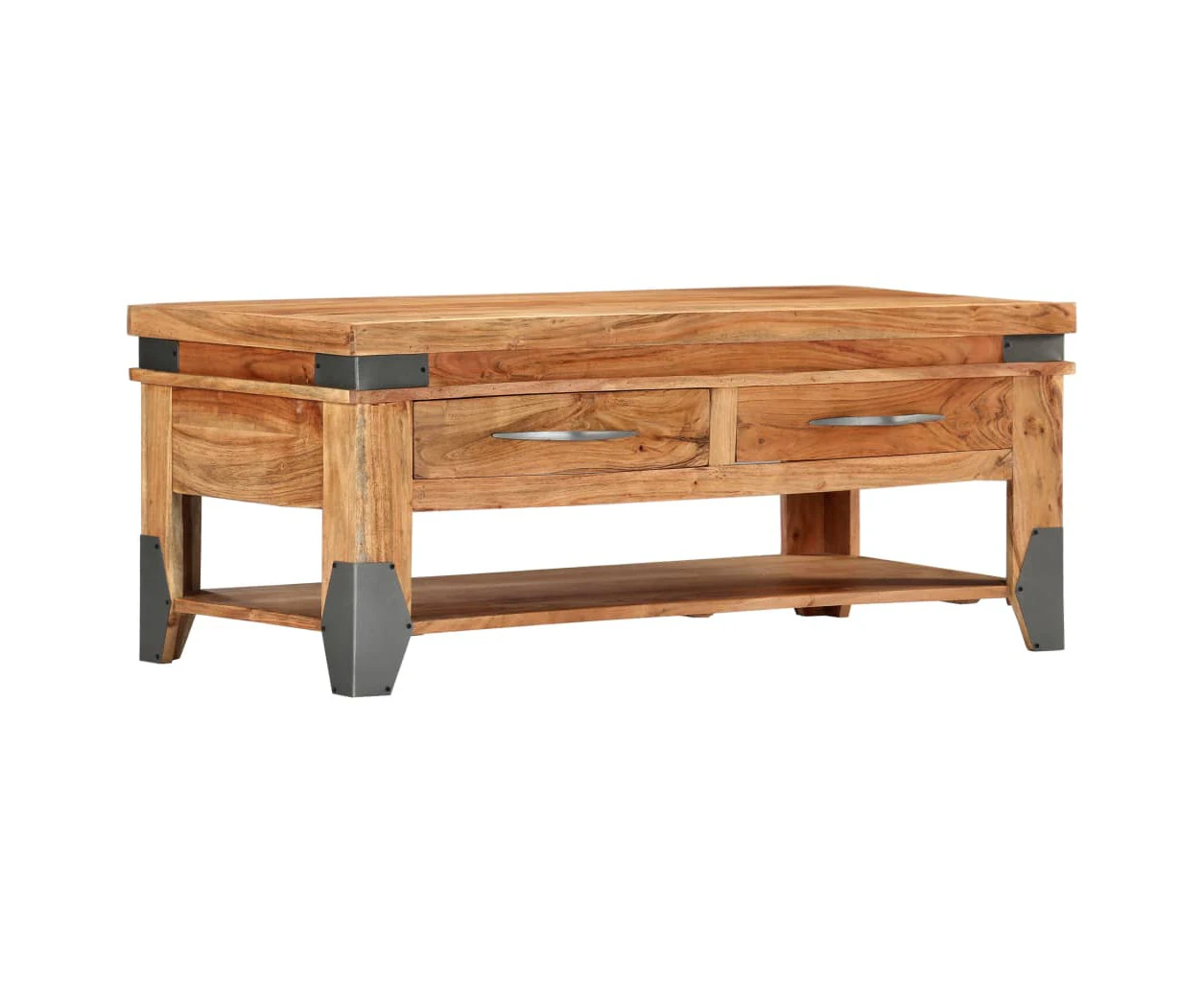 vidaXL Coffee Table 110x52x45 cm Solid Wood Acacia