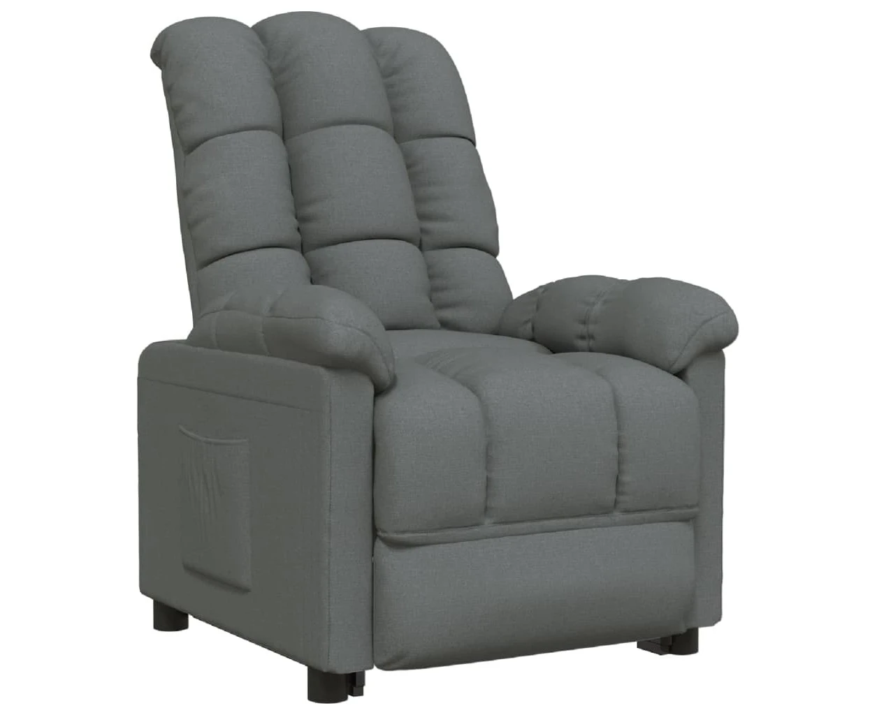 vidaXL Recliner Chair Dark Grey Fabric