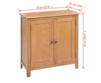 vidaXL Sideboard 70x35x75 cm Solid Oak Wood