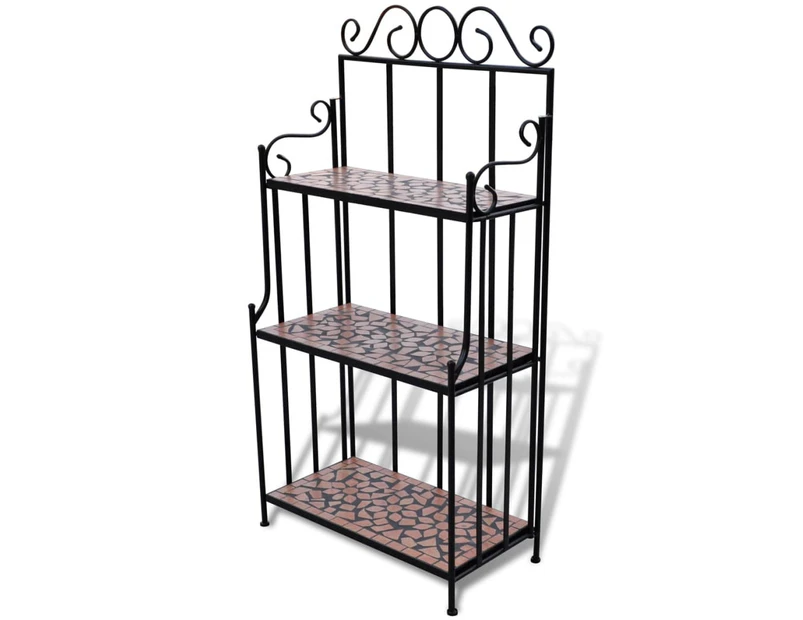 vidaXL Mosaic Plant Stand Terracotta