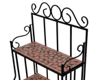 vidaXL Mosaic Plant Stand Terracotta