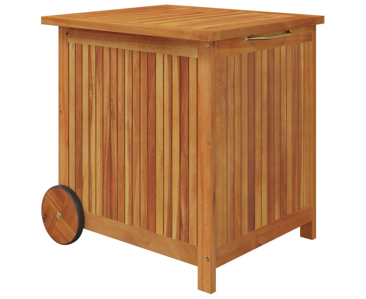 Garden Storage Box with Wheels 150x50x58 cm Solid Wood Acacia