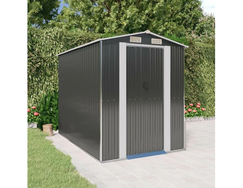 Garden Shed Anthracite 192x274x223 cm Galvanised Steel