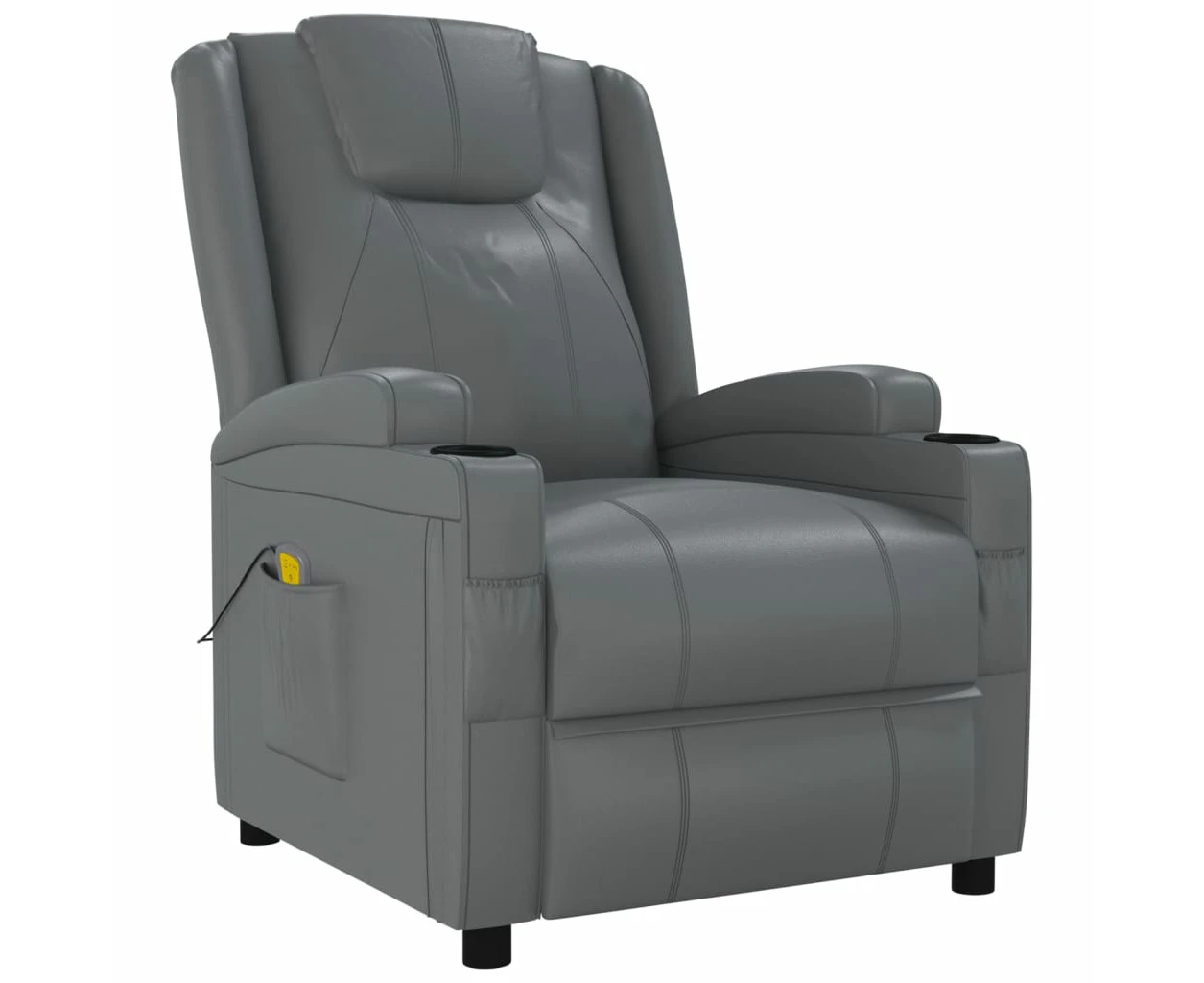 vidaXL Massage Chair Anthracite Faux Leather