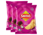 3 x Smiths Crinkle Cut Chips Salt & Vinegar 170g