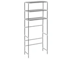 vidaXL 3-Tier Storage Rack over Laundry Machine Silver 69x28x169 cm