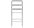 vidaXL 3-Tier Storage Rack over Laundry Machine Silver 69x28x169 cm