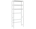 vidaXL 3-Tier Storage Rack over Laundry Machine Silver 69x28x169 cm