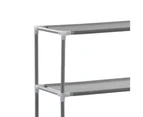 vidaXL 3-Tier Storage Rack over Laundry Machine Silver 69x28x169 cm