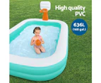 Bestway Kids Inflatable Pool Above Ground Play Pools Basketball Hoop 251x168cm