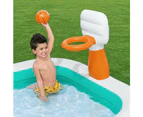 Bestway Kids Inflatable Pool Above Ground Play Pools Basketball Hoop 251x168cm