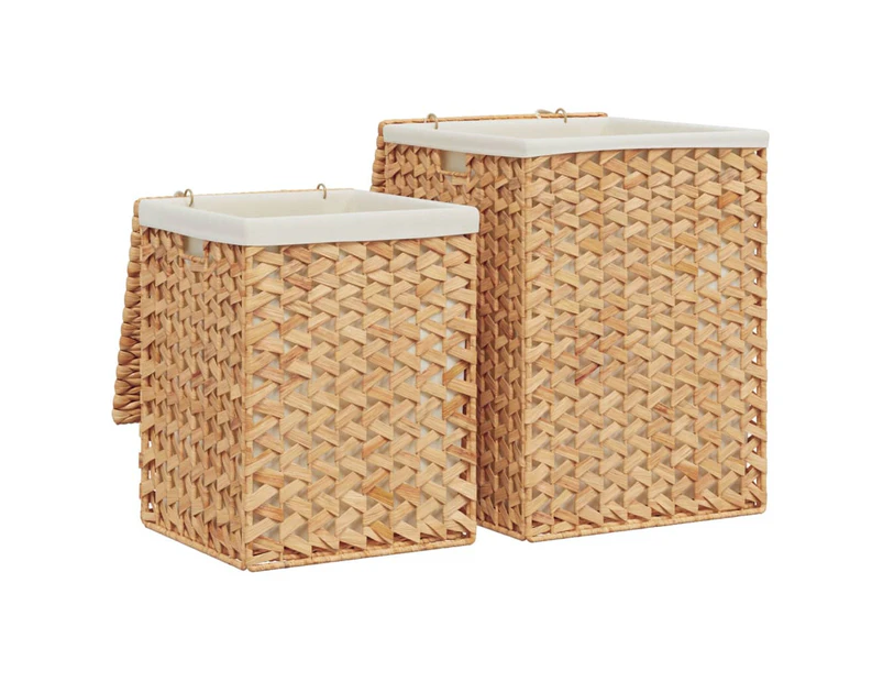 vidaXL Laundry Baskets 2 pcs Water Hyacinth