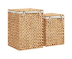 vidaXL Laundry Baskets 2 pcs Water Hyacinth