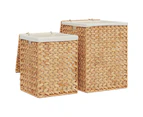 vidaXL Laundry Baskets 2 pcs Water Hyacinth