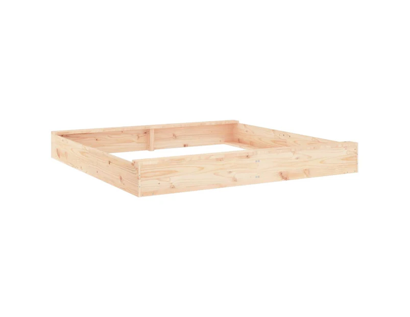 vidaXL Sandbox with Seats Square Solid Wood Pine