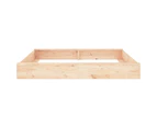 vidaXL Sandbox with Seats Square Solid Wood Pine