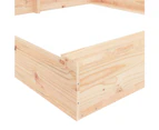 vidaXL Sandbox with Seats Square Solid Wood Pine