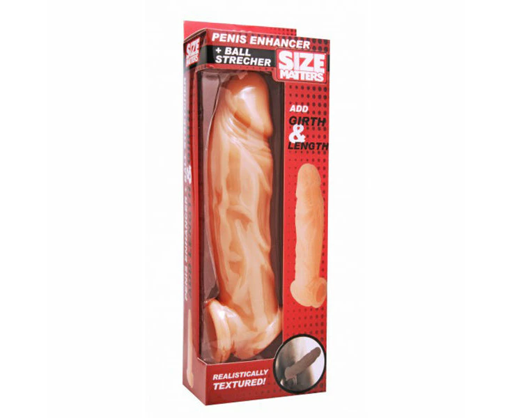 Realistic Flesh Penis Enhancer And Ball Stretcher