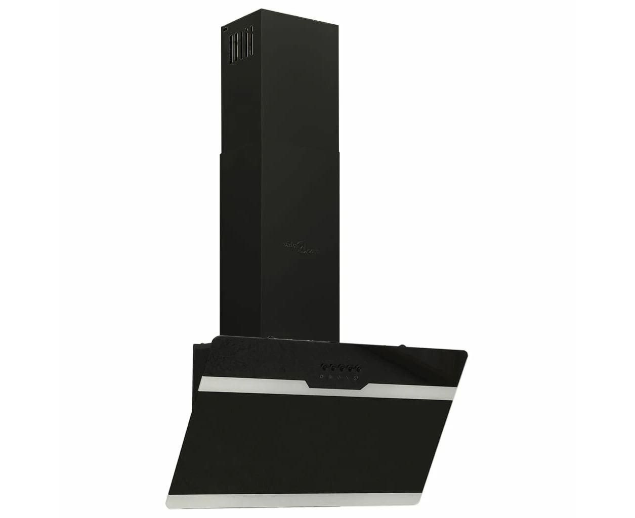 vidaXL Wall Range Hood 60 cm Steel and Tempered Glass Black