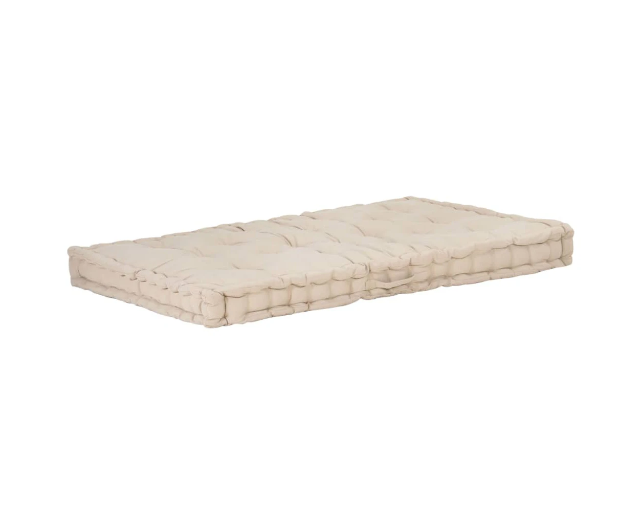 vidaXL Pallet Floor Cushion Cotton 120x80x10 cm Beige