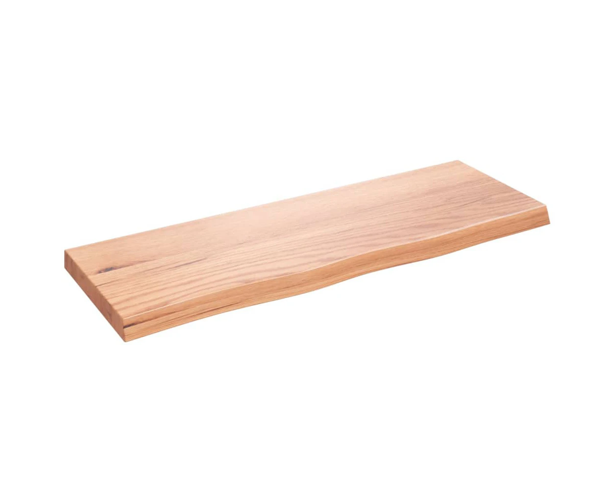 vidaXL Wall Shelf Light Brown 80x30x(2-4) cm Treated Solid Wood Oak