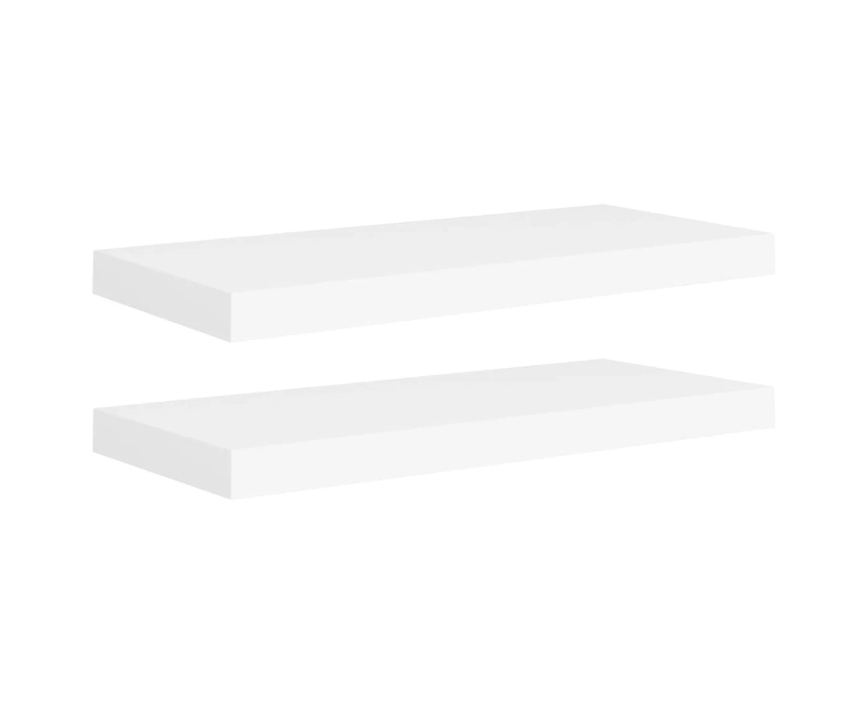 vidaXL Floating Wall Shelves 2 pcs White 60x23.5x3.8 cm MDF