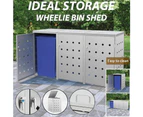 vidaXL Wheelie Bin Shed 240L Stainless Steel Garbage Container Multi Sizes