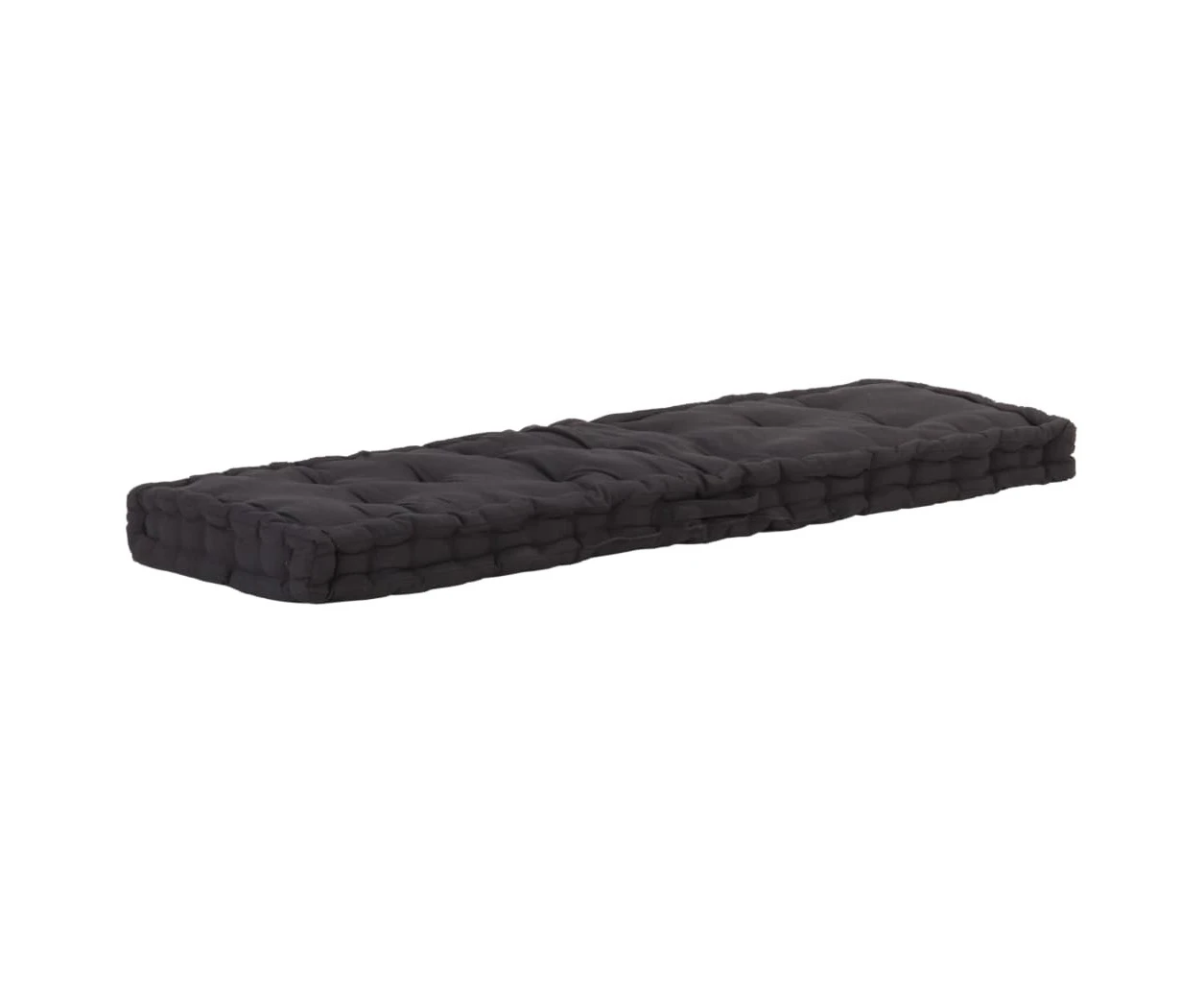 vidaXL Pallet Floor Cushion Cotton 120x40x7 cm Black