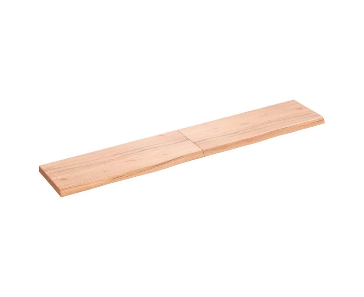 vidaXL Wall Shelf Light Brown 160x30x(2-4) cm Treated Solid Wood Oak