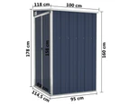 Wall-mounted Garden Shed Anthracite 118x100x178 cm Steel