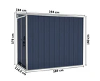 Wall-mounted Garden Shed Anthracite 118x100x178 cm Steel