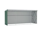 Wall-mounted Garden Shed Green 118x382x178 cm Galvanised Steel