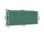 Wall-mounted Garden Shed Green 118x382x178 cm Galvanised Steel