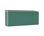 Wall-mounted Garden Shed Green 118x382x178 cm Galvanised Steel