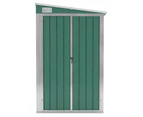 Wall-mounted Garden Shed Green 118x382x178 cm Galvanised Steel