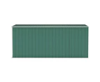 Wall-mounted Garden Shed Green 118x382x178 cm Galvanised Steel