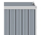 vidaXL Quadruple Garbage Bin Shed Grey 286x81x121 cm Steel