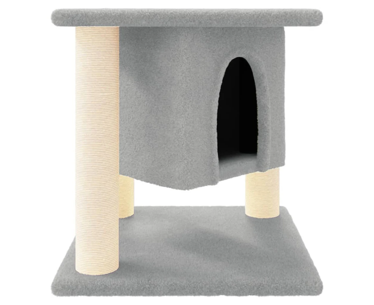 vidaXL Cat Tree with Sisal Scratching Posts Light Grey 37 cm