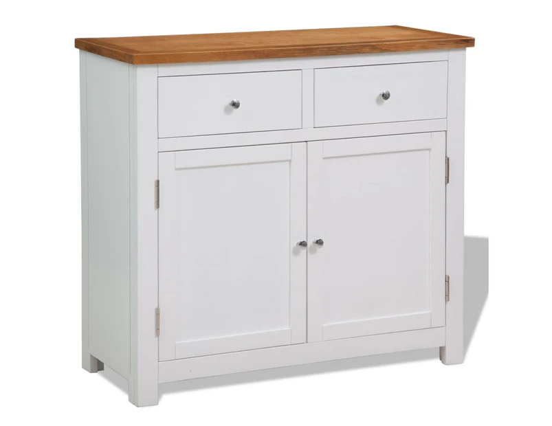 vidaXL Sideboard 90x33.5x83 cm Solid Oak Wood