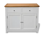 vidaXL Sideboard 90x33.5x83 cm Solid Oak Wood