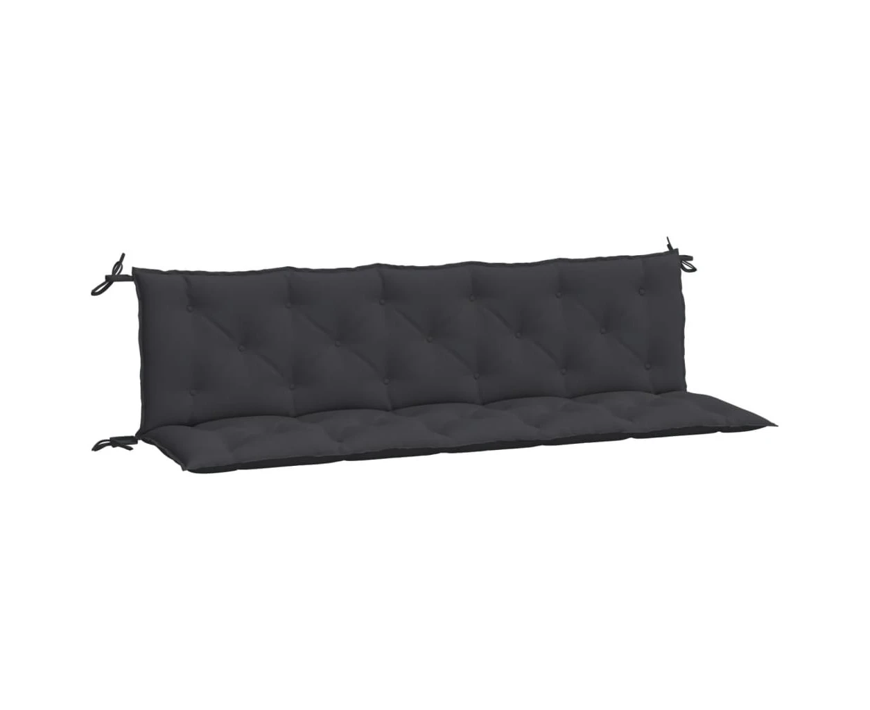 vidaXL Garden Bench Cushions 2pcs Black 180x50x7cm Oxford Fabric