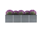 vidaXL Garden Raised Bed Galvanised Steel 320x80x77 cm Grey