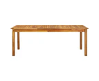 vidaXL Garden Table 200x90x74 cm Solid Acacia Wood