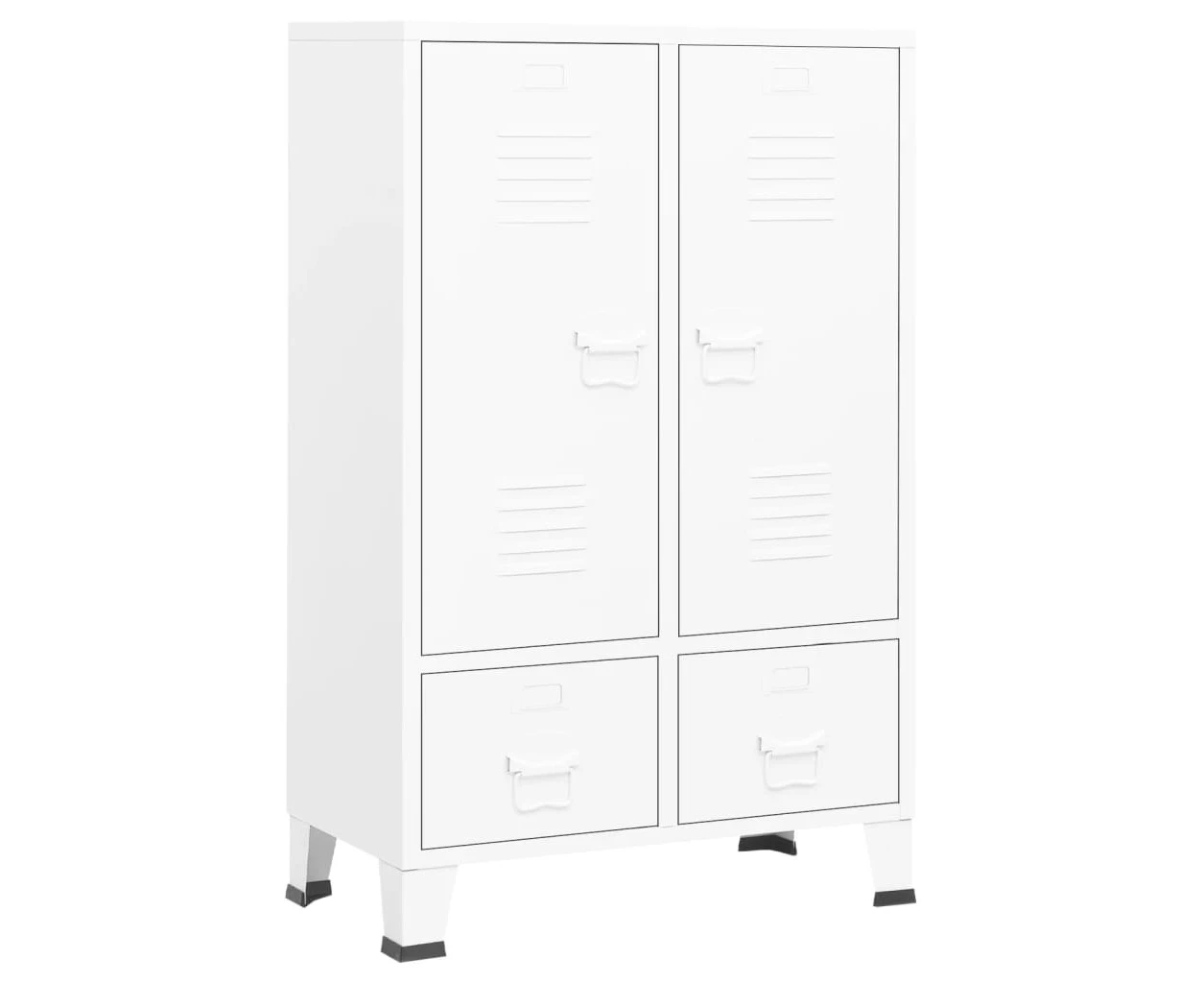 vidaXL Industrial Wardrobe White 67x35x107 cm Steel