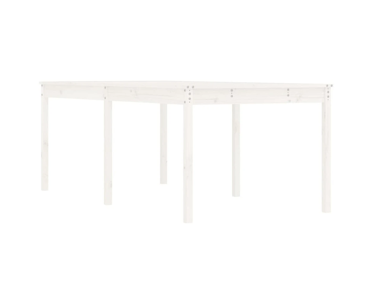 vidaXL Garden Table White 203.5x100x76 cm Solid Wood Pine