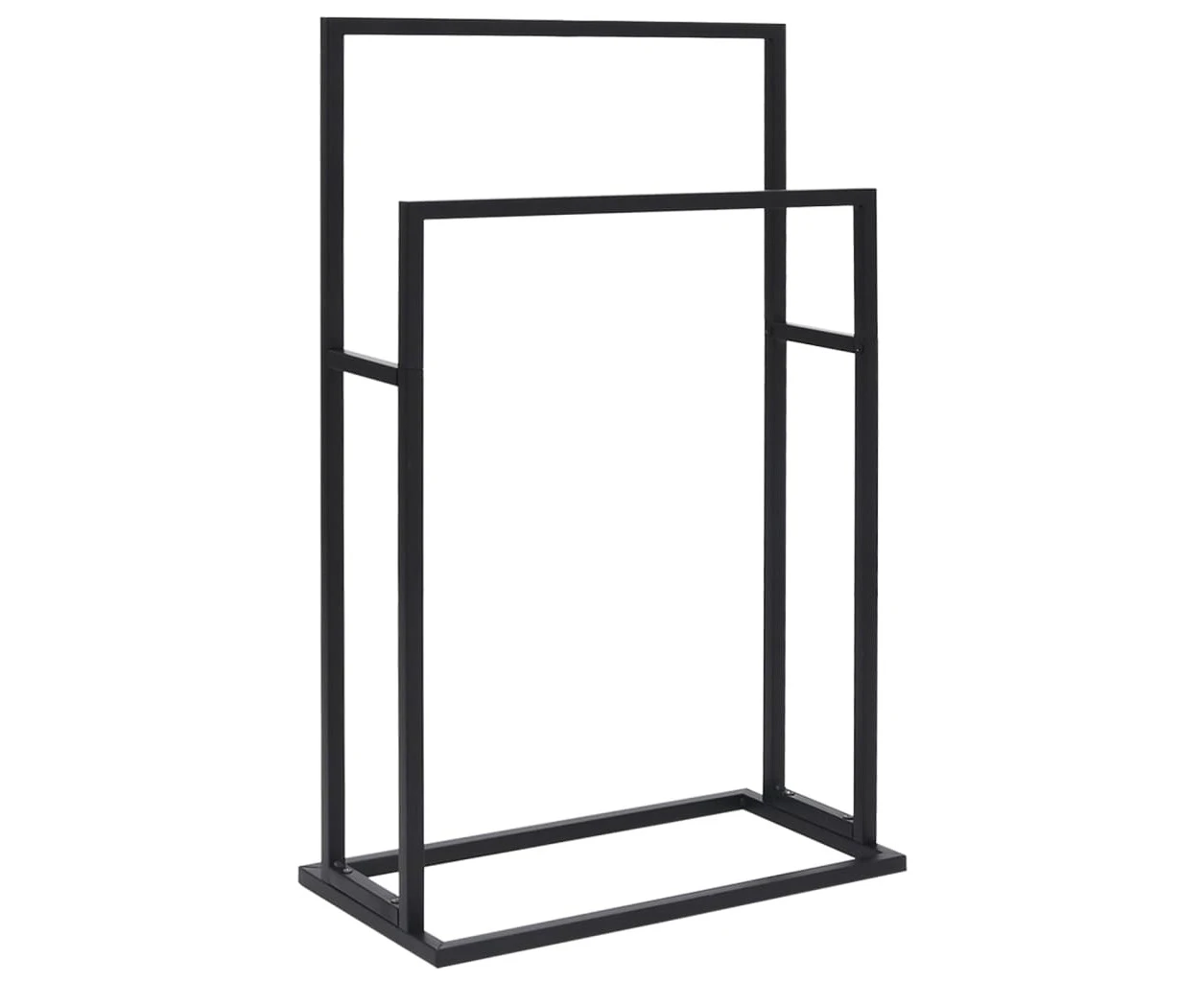 vidaXL Freestanding Towel Rack Black 48x24x78.5 cm Iron